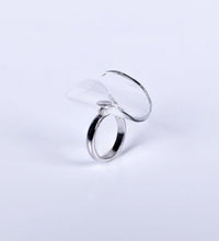 Sicily, design ring in glass and silver