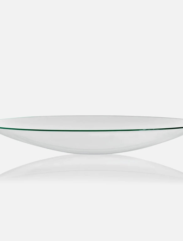Piatto di vetro trasparente elegante