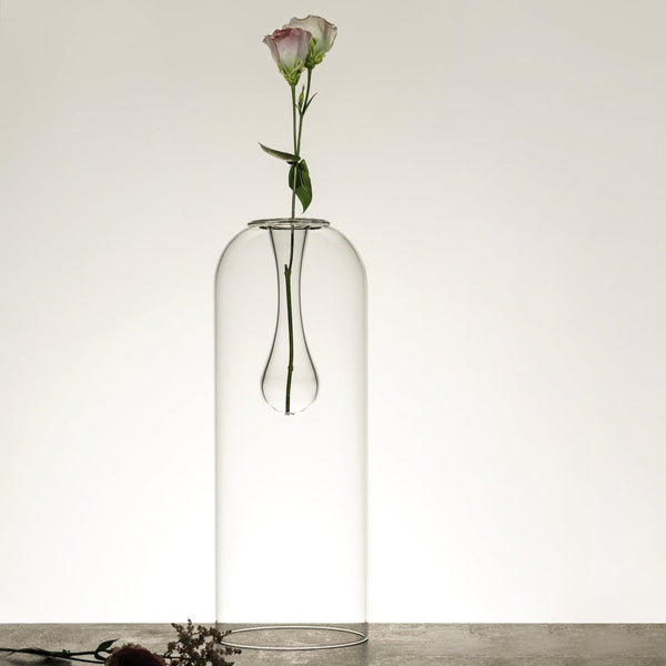 Vaso per fiori in vetro di design, Tears