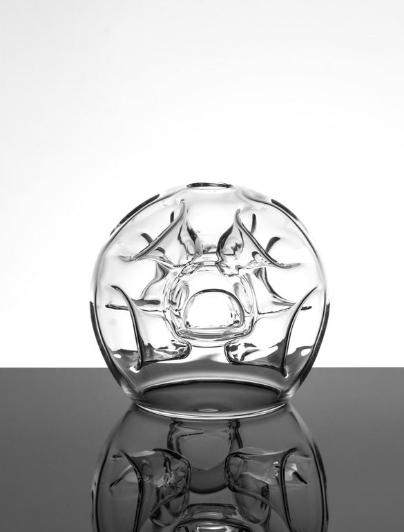 Vaso di vetro artistico trasparente