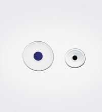 Ellepi, asymmetric earrings in glass and silver