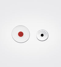 Ellepi, asymmetric earrings in glass and silver