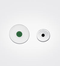 Ellepi, asymmetric earrings in glass and silver
