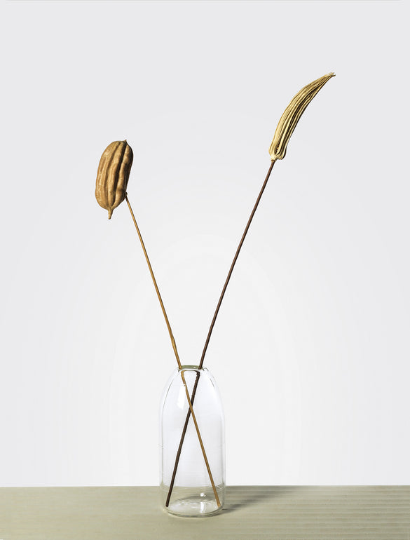 Stilo, vaso in vetro spesso inciso a mano