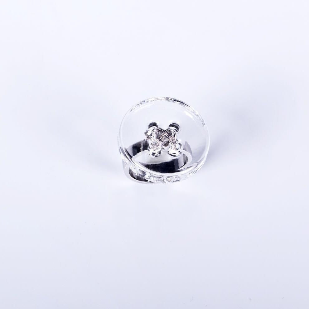 Benjamin, anelli di design in vetro "a bottone"