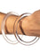 Liquirizia, rigid oval glass bracelet 