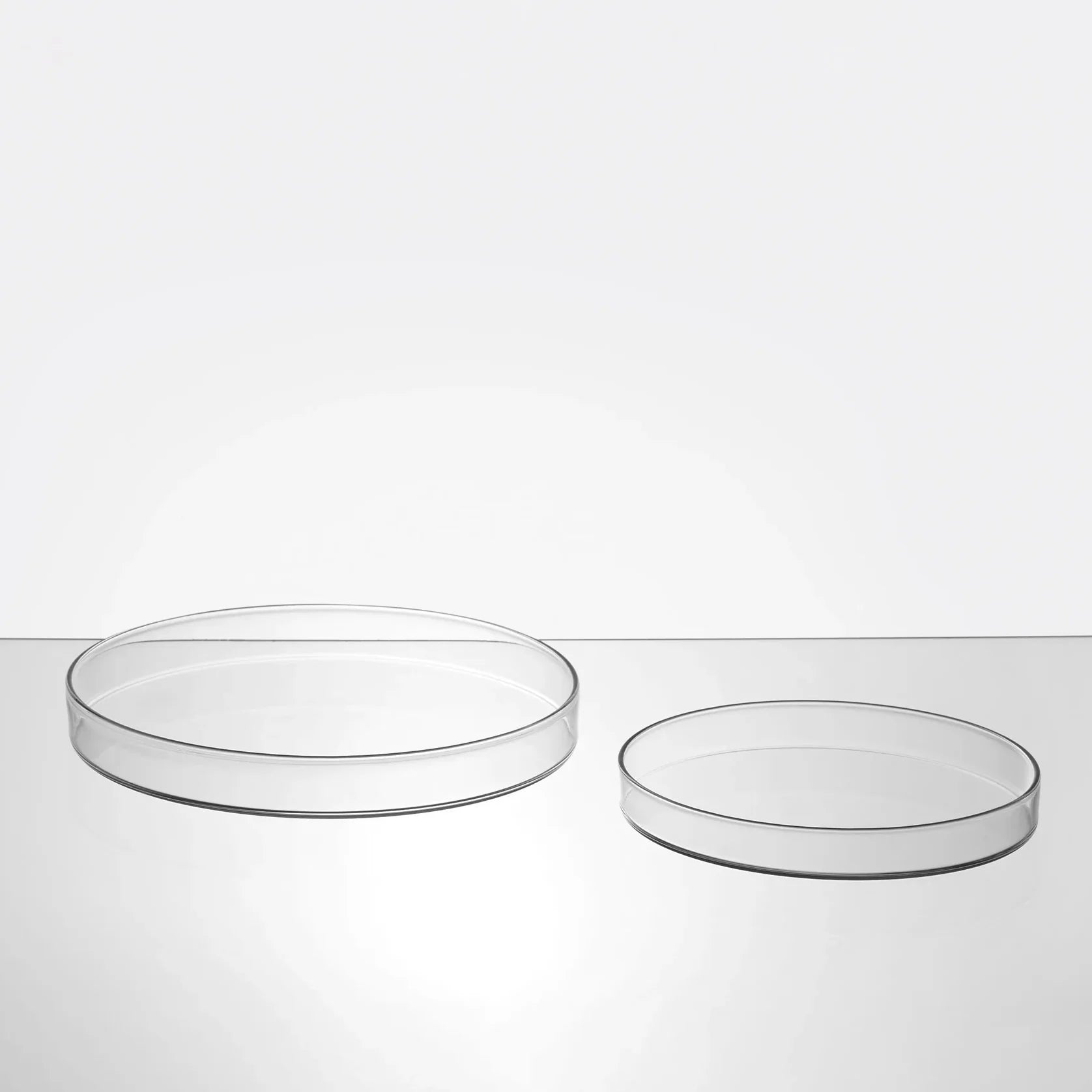 Dotto, flat plate in glass 