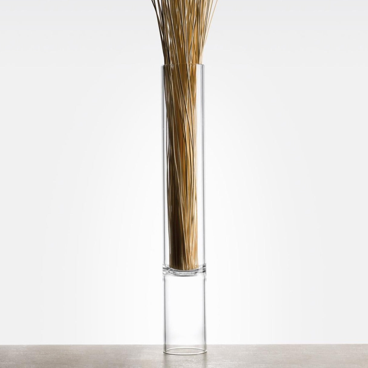 Tubular, bamboo shaped flower vase 
