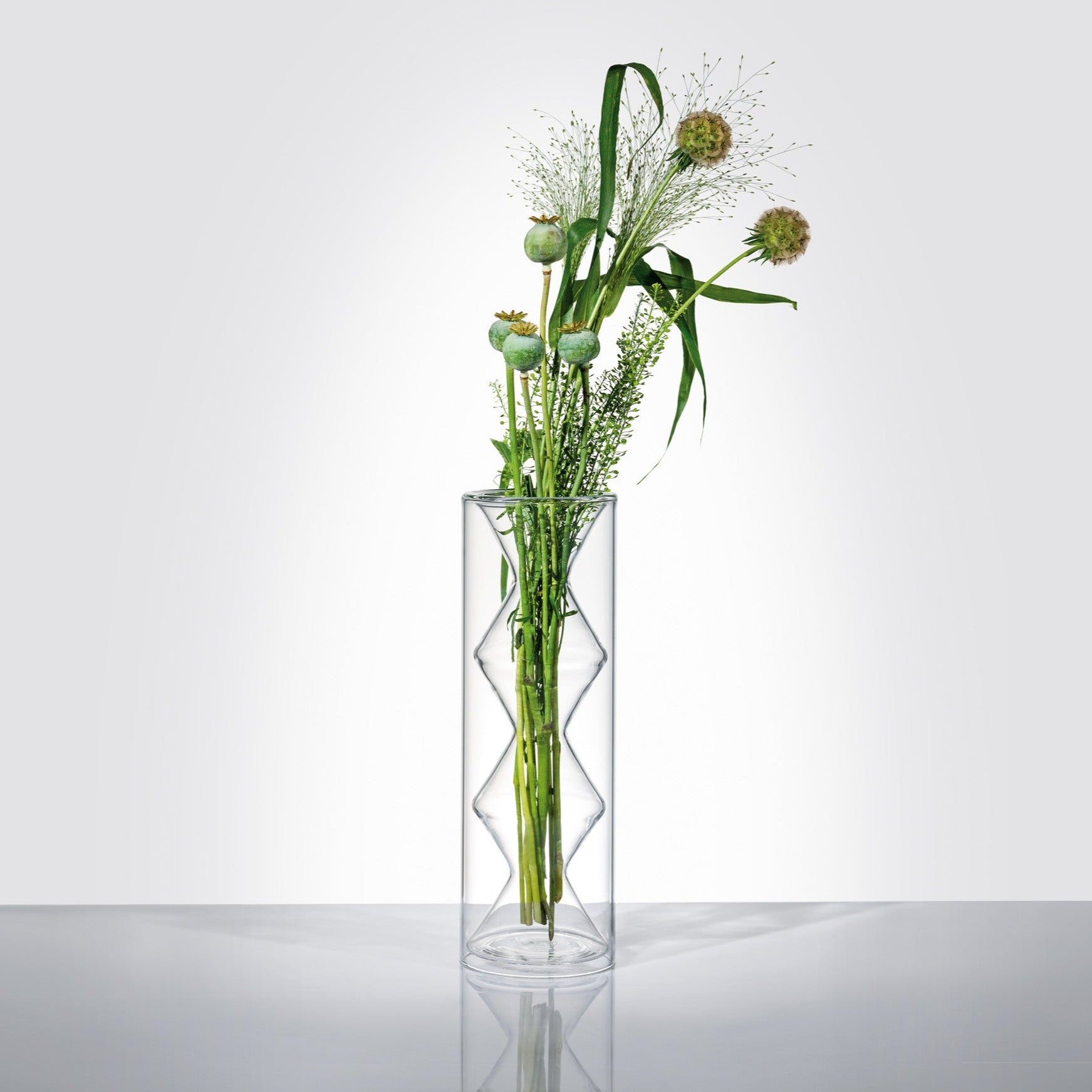 Vaso per fiori di design in vetro Nassa – Blueside Design Shop