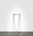 Vento, double wall glass vase