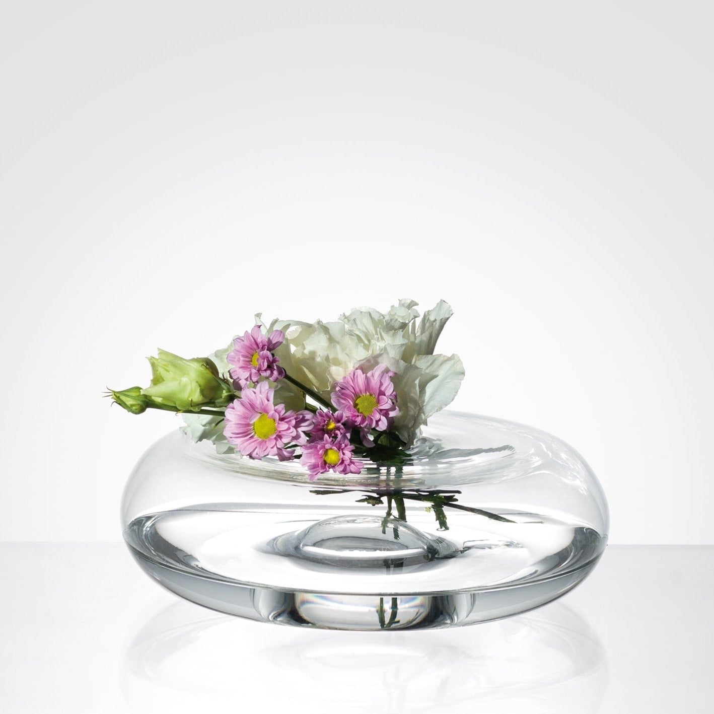 Cino, vaso basso in vetro reversibile