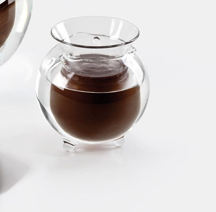 La Cioccolatiera, glass chocolate melting pot