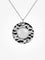Collana con ciondolo rotondo bianco