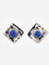 Orecchini quadrati con pietre blu